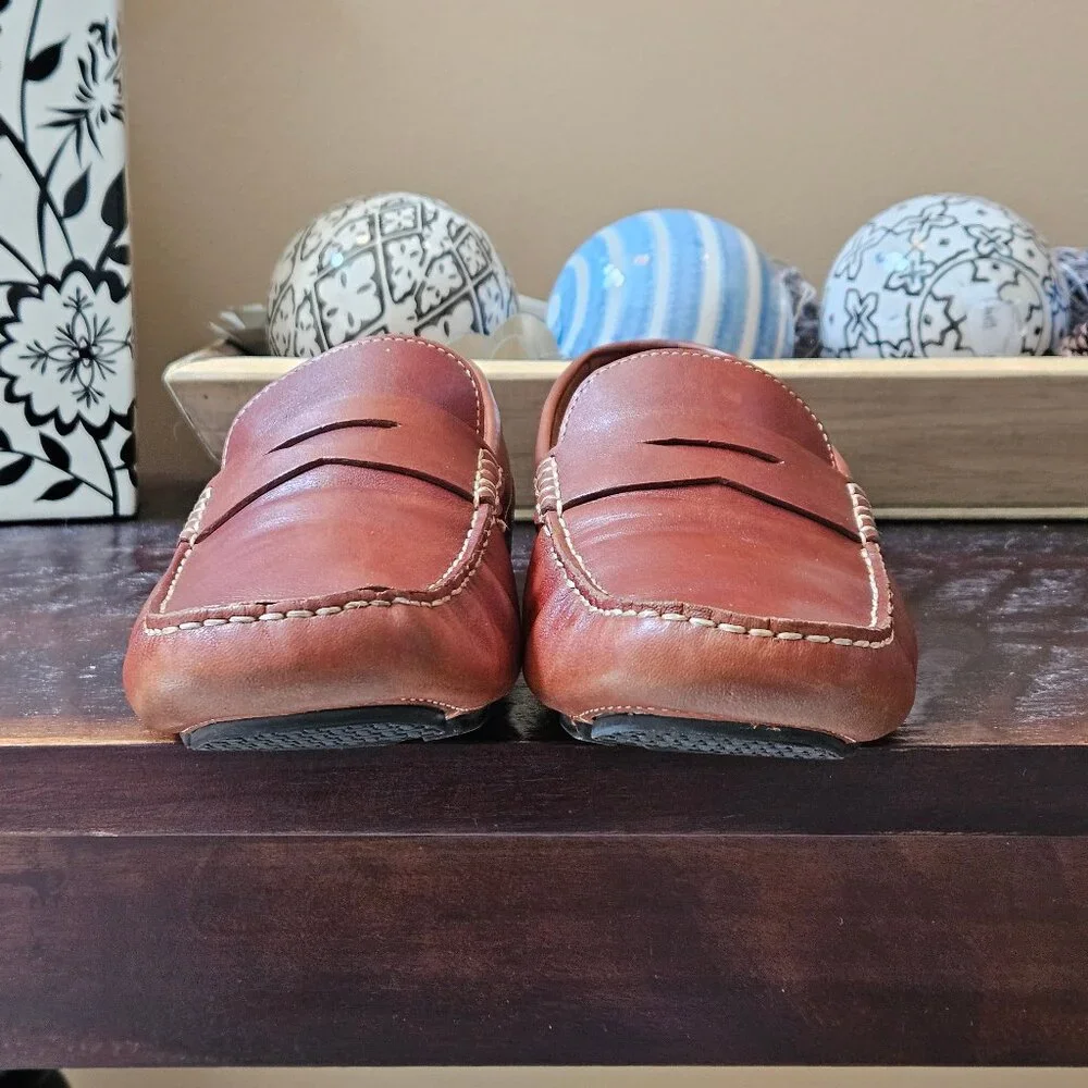 Cole Haan Men's Soft Leather Penny Loafers, Light Brown, Sz 9 - Picture 4 of 16